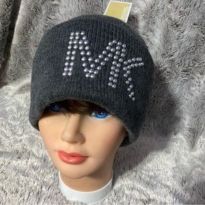 Michael Kors Men`s MK Logo Knit One Size Beanie Hat